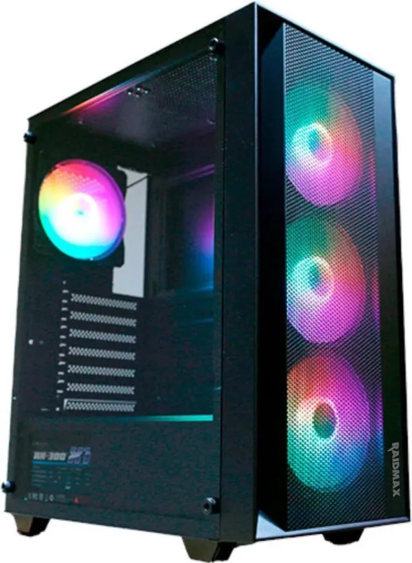 Kuciste Raidmax Vector 100 Black 4 x RGB fan/Window/650W Slika 1