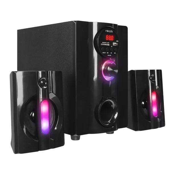 Zvučnici 2.1 Mikado MD-95BT 20W FM, Bluetooth, SD, USB crni Slika 1