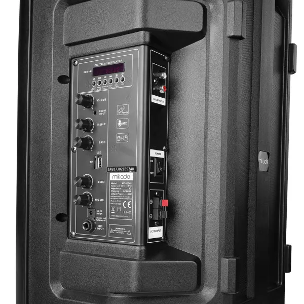 Zvucnik Mikado MD-125KP 40W USB, Bluetooth, micro SD crni Slika 4