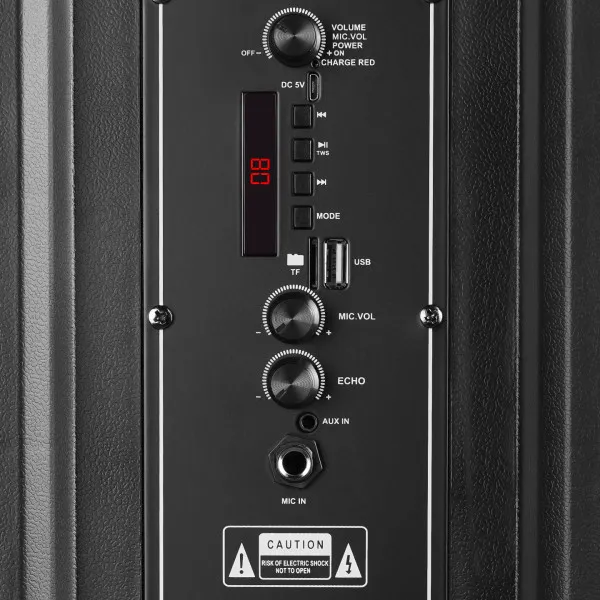 Zvucnik Mikado MD-BT609 20W, USB, Bluetooth, micro SD crni Slika 2