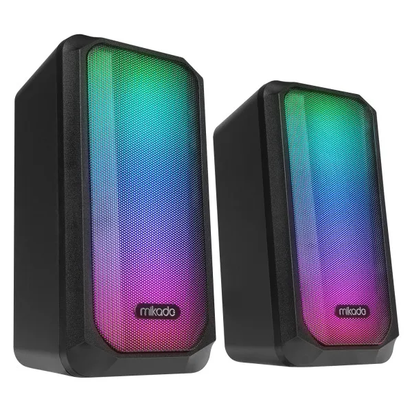 Zvučnici 2.0 Mikado MD-356 5Wx2 RGN LED USB Slika 1
