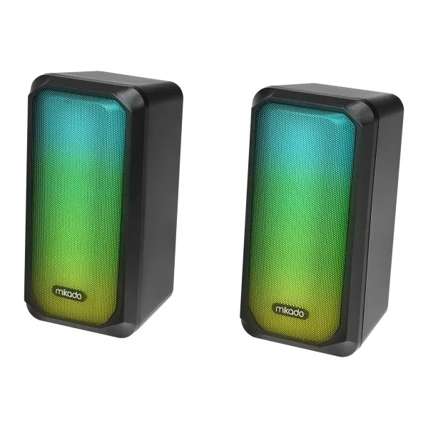 Zvučnici 2.0 Mikado MD-356 5Wx2 RGN LED USB Slika 2