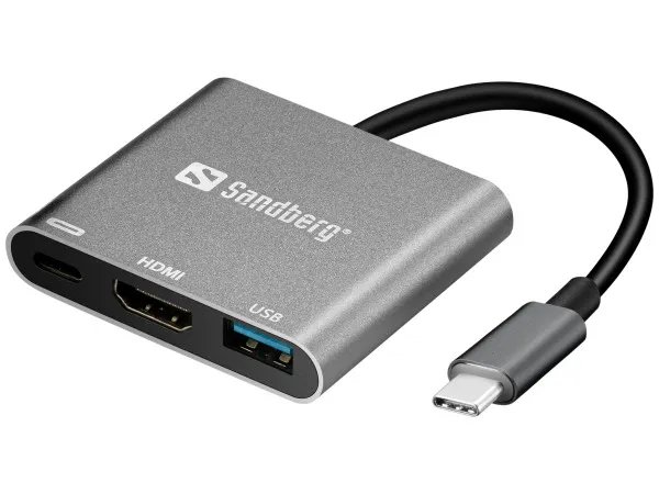 Adapter Sandberg 136-00 USB-C na HDMI+USB A+USB-C Slika 1