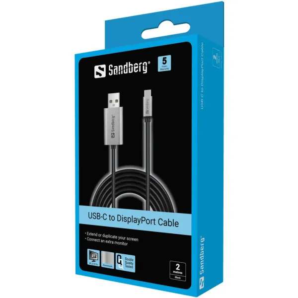 Kabl Sandberg 136-51 USB-C na DisplayPort 2m Slika 2