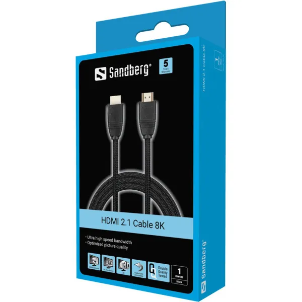 Kabl Sandberg 509-13 HDMI na HDMI M/M 2.1 8K 1m Slika 2