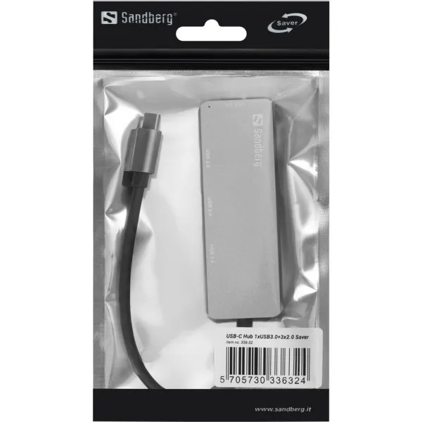 USB HUB Sandberg  336-32 USB-C na 1xUSB3.0+3x2.0 USB Slika 2