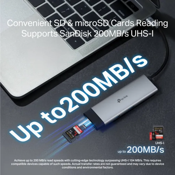 Docking station TP-Link UH7020C USB-C HDMI/2xUSB 3.0/2xUSB-C/CR/PD 100W Slika 4