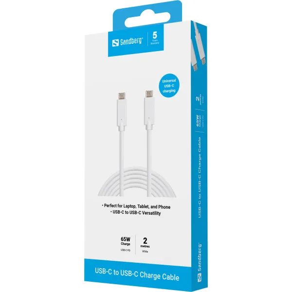 Kabl Sandberg 136-17 USB-C na USB-C Charge Cable 2M, 65W Slika 2