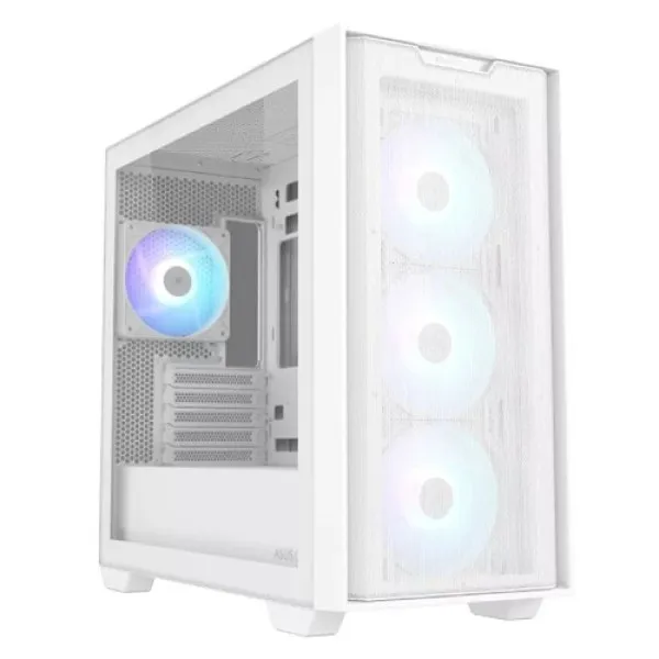 Kućište ASUS A21 PLUS TG ARGB/Micro-ATX/Mini-ITX/bez napajanja/bela Slika 1