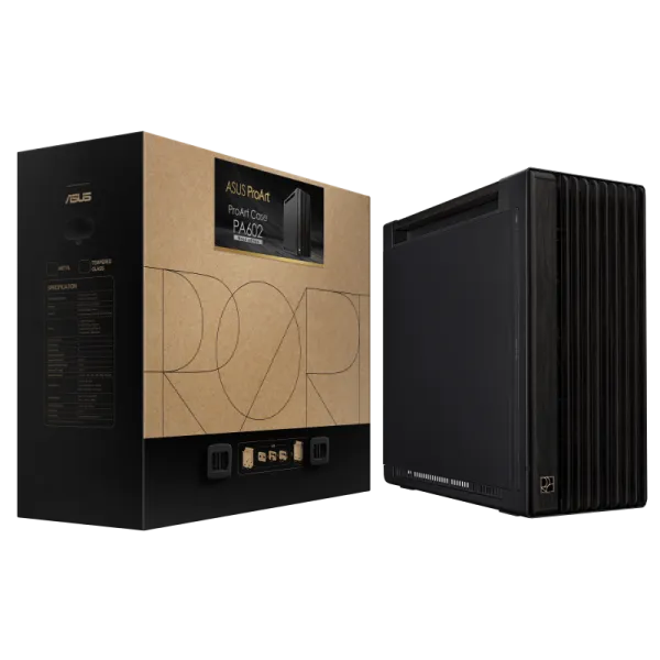 ASUS Kuciste Asus ProArt PA602 ARGB WOOD METAL PWM BLACK, 90DC00J0-B09020 Slika 1