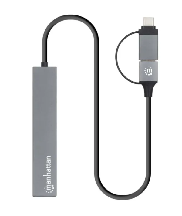 USB-C/USB-A HUB 4port Manhattan 181006 4xUSB-A 3.2/5Gbps/Crni Slika 3