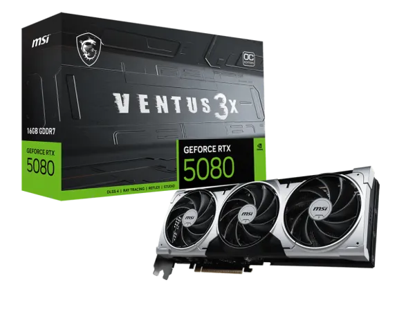 SVGA MSI RTX 5080 Ventus 3X Plus OC 16GB GDDR7 Slika 1