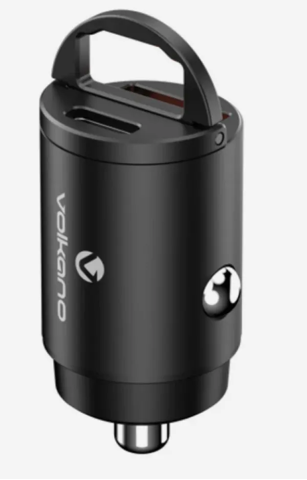 USB auto punjač Volkano Obscurix Series VK-8007-BK 30W USB-A + USB-C Slika 4