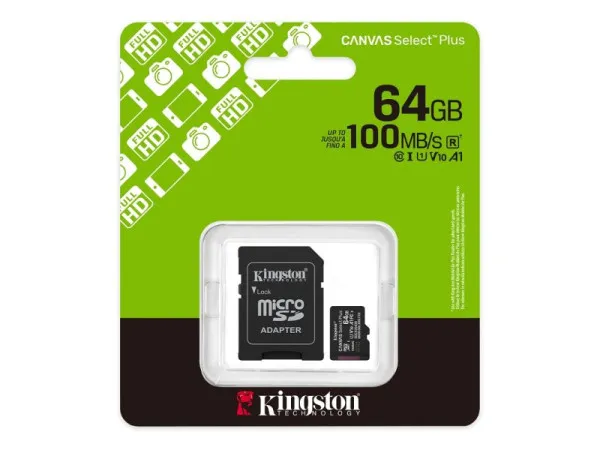 Micro SD Kingston 64GB Canvas Select Plus SDCS3/64GB + adapter Slika 2