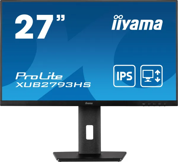 iiyama Monitor 27" Iiyama XUB2793HS-B7 IPS 1920x1080/100Hz/1ms/HDMI/DP/zvučnici/pivot Slika 1