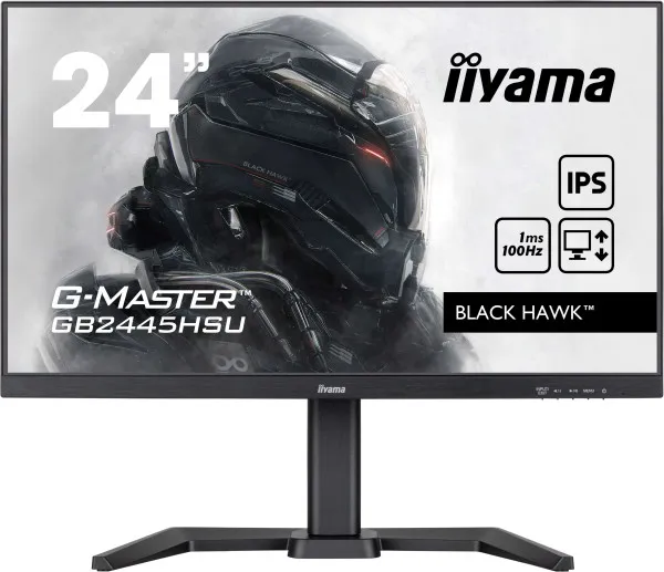 iiyama Monitor 23.8" Iiyama GB2445HSU-B2 IPS 1920x1080/100Hz/1ms/HDMI/DP/USB/pivot/zvuč   Slika 1