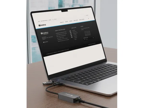 USB adpater Sandberg 136-68 USB-C/A na RJ-45 Gigabit Slika 3