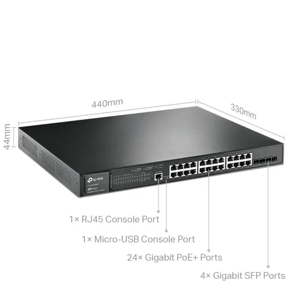 Nedefinisan LAN Switch TP-LINK TL-SG3428MP PoE+ L3-lite/24-port/ 4xSFP Slika 6