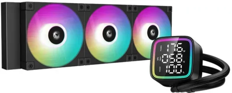CPU Hladnjak DeepCool LD360 ARGB LCD ekran CRNO, R-LD360-BKMSN-G-1 Slika 1