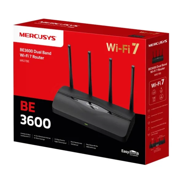 LAN Router Mercusys MR27BE WiFi/BE3600/2x1G/2x2,5G/3568Mb/s Slika 2