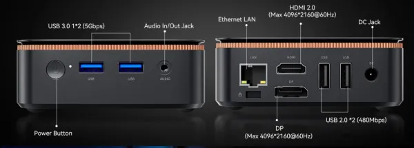 BlackView MP20 Intel N150/8GB/256GB/2xHDMI/2xUSB 3.0/1xRJ45/BT/WiFI/W11P Black Slika 2