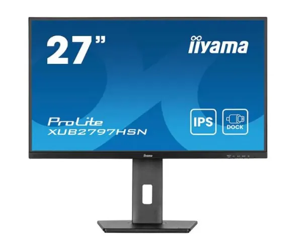 iiyama Monitor 27" Iiyama XUB2797HSN-B2 IPS 1920x1080/100Hz/1ms/HDMI/DP/VGA/audio Slika 1