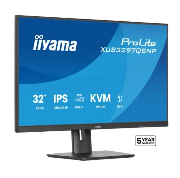 iiyama Monitor 31.5" Iiyama XUB3297QSNP-B1 IPS 2560x1440/100Hz/1ms/HDMI/DP/4xUSB Slika 1