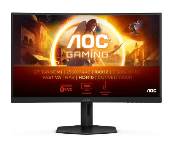 Monitor 27" AOC CQ27G4X IPS 2560 x 1440/180Hz/0,5ms/2xHDMI/DP/Tilt/Swiwel Slika 1