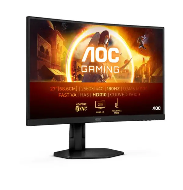 Monitor 27" AOC CQ27G4X IPS 2560 x 1440/180Hz/0,5ms/2xHDMI/DP/Tilt/Swiwel Slika 2