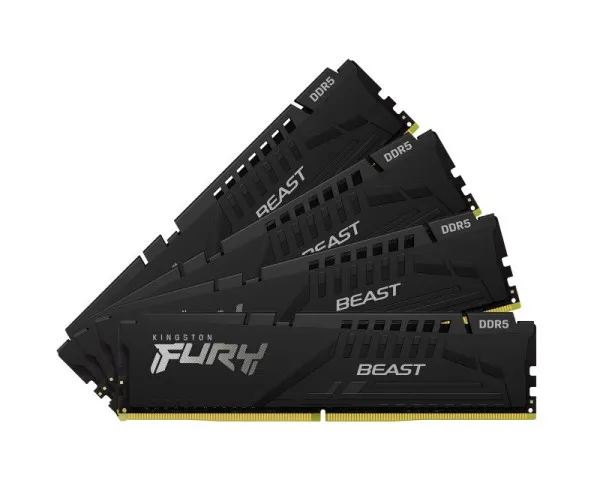 Nedefinisan RAM DIMM DDR5 128GB (4x32) 5600MHz Kingston Fury Beast KF556C40BBK4-128 Slika 1