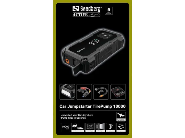 Baterijski kompresor/powerbank Sandberg 421-21 Jumpstarter 10000mAh/lampa Slika 7