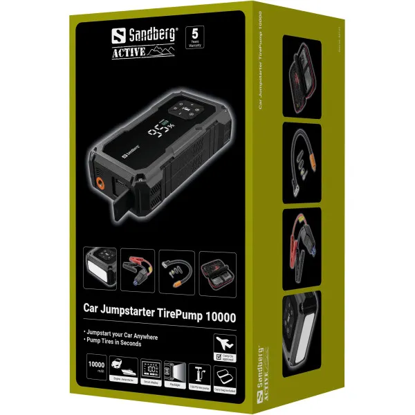 Baterijski kompresor/powerbank Sandberg 421-21 Jumpstarter 10000mAh/lampa Slika 8