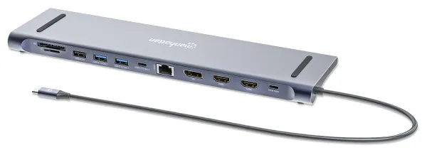 Docking station Manhattan 12in1 USB-C 100W-2xHDMI/DP/GLAN/3xUSB/USB-C 190305 Slika 1