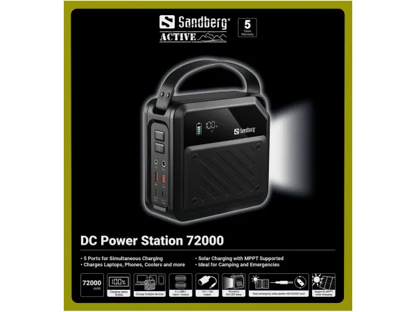 Power Station Sandberg 72000mAh 421-22 PD100W/lamp Slika 7