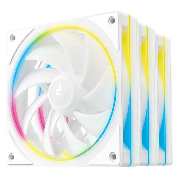 Ventilatori za kuciste 3in1 FL12 SE DeepCool Beli, R-FL12SE-WHAPN3-G Slika 1