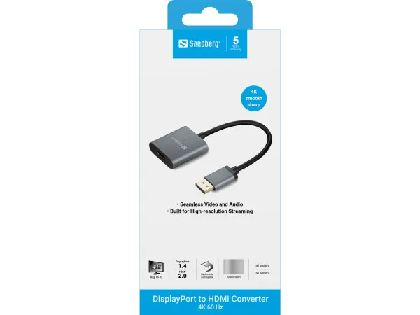 Adapter Sandberg DisplayProt 1.4- HDMI M/F 2.0 4K 509-19 Slika 2
