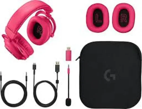 Slušalice Wireless gaming Logitech PRO X 2 Lightspeed roze 981-001275 Slika 1
