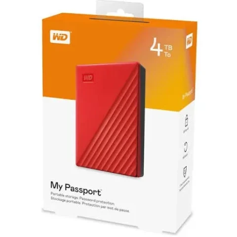 HDD WD EXT 2.5" My Passport USB 3.2 4TB Red WDBPKJ0040BRD-WESN Slika 1