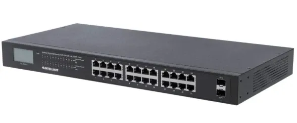 INTELLINET INT 561242 Network PoE Switch, 24-Port, 370W PoE Budget, 2 SFP Ports, Gigabit Slika 1
