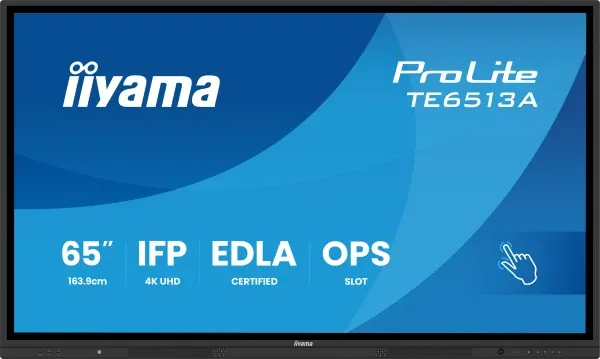 iiyama Interaktivni ekran 65" Iiyama TE6513A-B3AG IPS 3840x2160/Android 14/8ms/HDMI/DP Slika 1