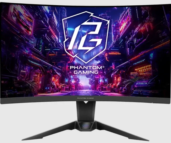 Monitor 27" ASRock PG27QRT2A VA 2560x1440/180Hz/1ms/2xHDMI/DP Slika 1