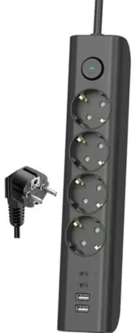 ELCO Kabl Elco 13404 5 mesta/2m/2xUSB/2xUSB-C/prekidač/prenaponska zaštita Slika 1