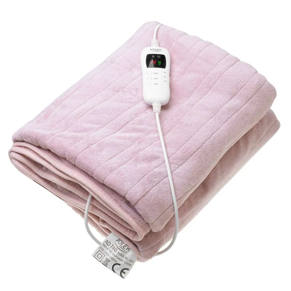 ADLER AD7443 ELEKTRIČNO GREJNO ĆEBE SA TAJMEROM 160X80 ROZE Slika 1