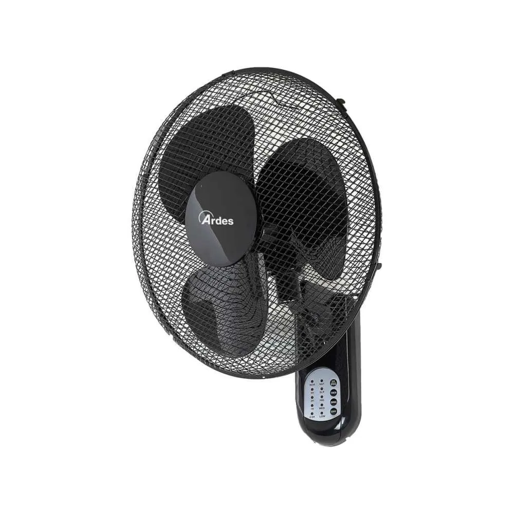ARDES 5W40R ZIDNI VENTILATOR 50W SA DALJINSKIM UPRAVLJAČEM I TAJMEROM CRNI Slika 1