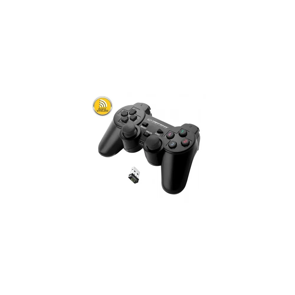 ESPERANZA EGG108K  BEŽIČNI GAMEPAD 2.4GHZ PS3/PC USB  GLADIATOR CRNI Slika 1
