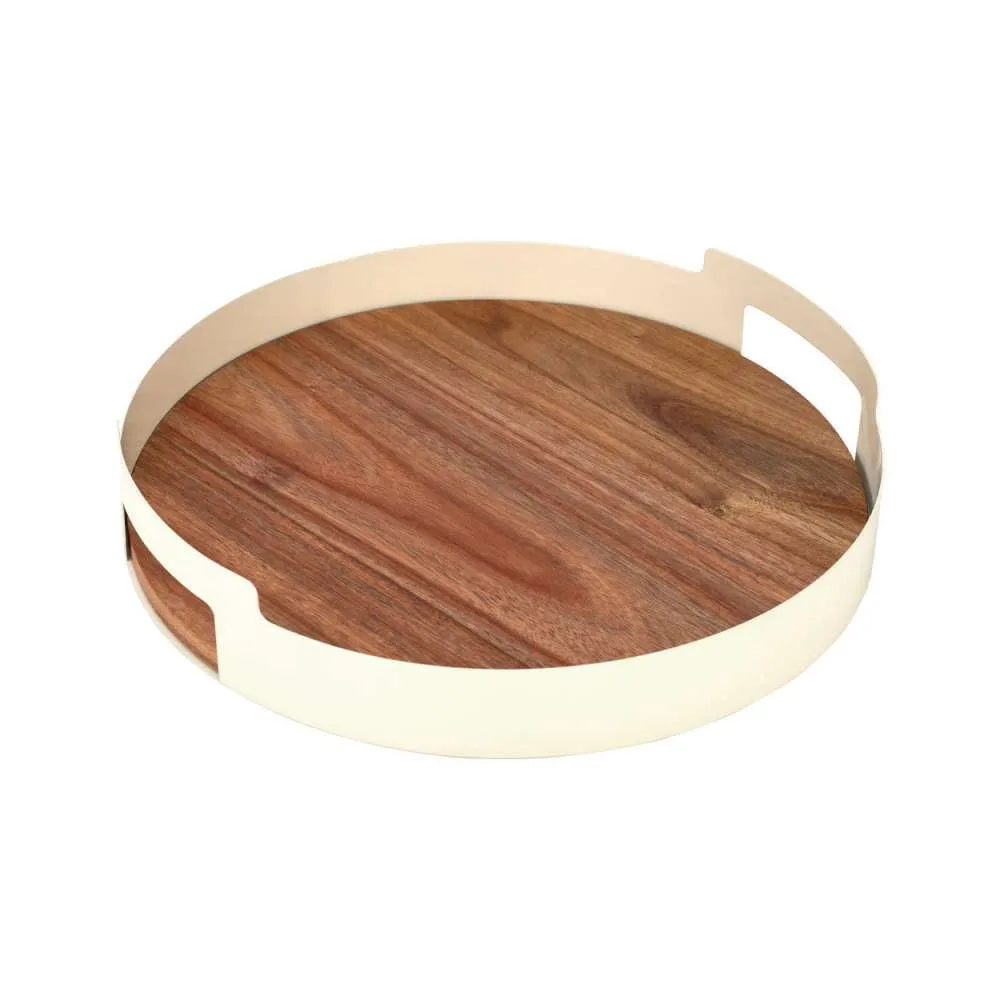 ESTIA ES01-24901 POSLUŽAVNIK BAGREMOVO DRVO METAL 30X4CM Slika 1