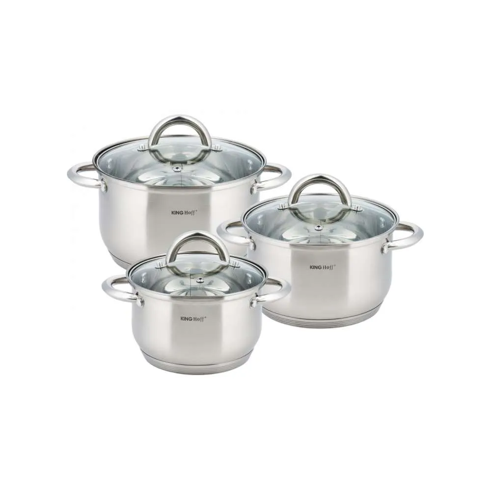 KINGHOFF KH4446 SET ŠERPI 1/3 INOX 6 DELOVA Slika 1
