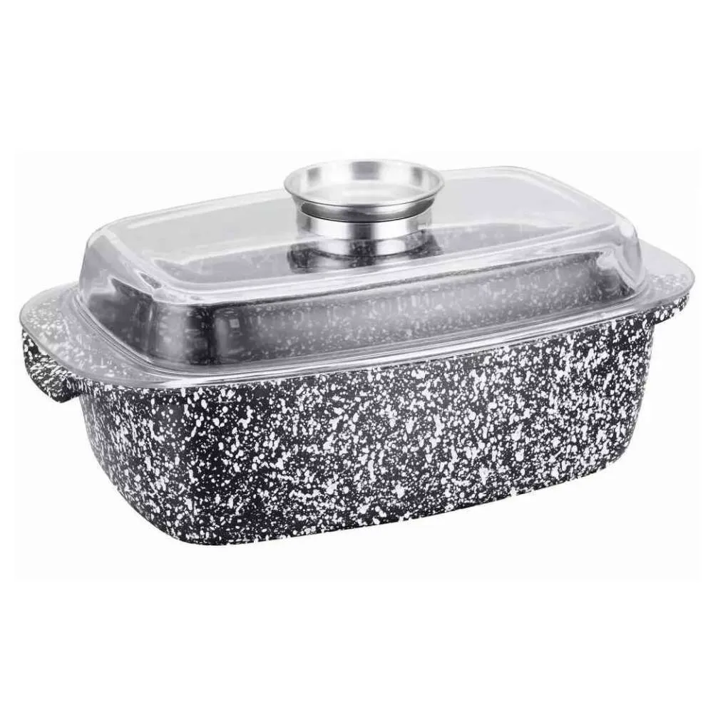 KLAUSBERG KB7365 DUBOKI PEKAČ SA STAKLENIM POKLOPCEM 32X21X10,5 CM 4,5L Slika 1