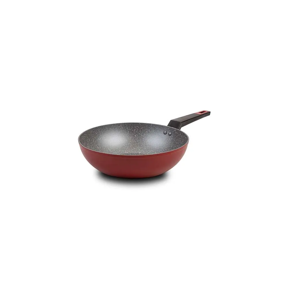 NAVA NV10-144-060 WOK 28CM TAURUS SA NELEPLJIVIM PREMAZOM CRVENI Slika 1