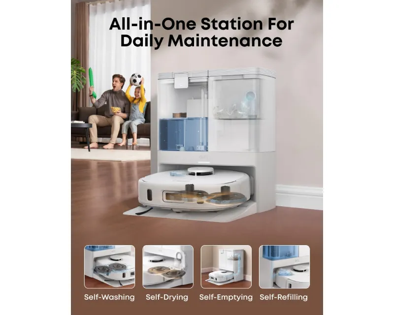 ANKER Eufy Omni X10 Pro MopMaster Robot Usisivač sa bazom beli  Slika 7